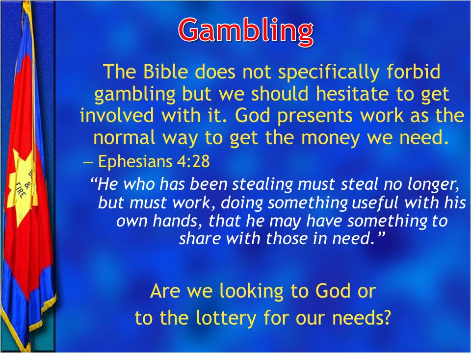 Gambling is not biblical god